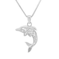 Silberne Halskette mit niedlichem Delfin-Anhänger Defience