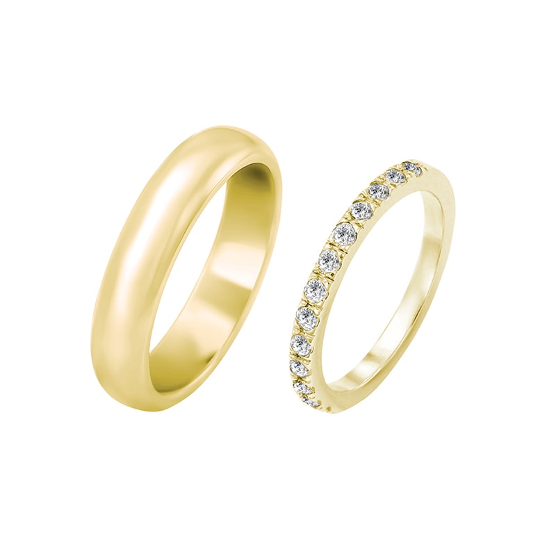 Memoire Ring mit Diamanten und Herrenring Sue 29594