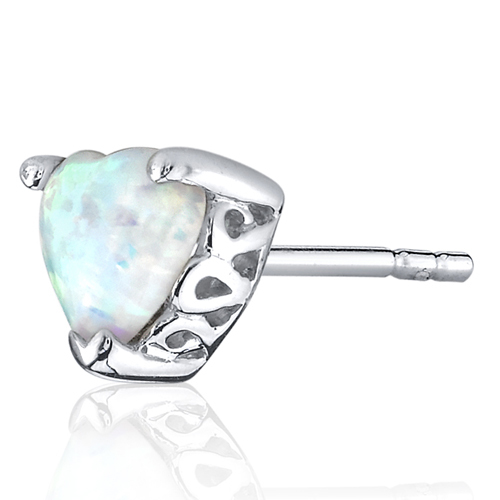 Opal Ohrringe Herz-Form 29954
