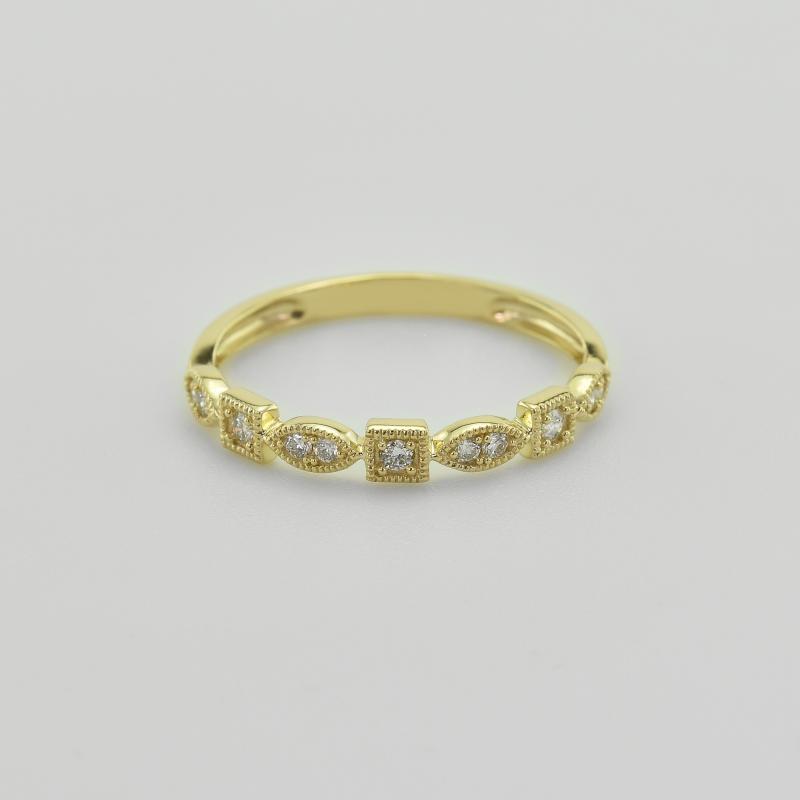 Goldener Eternity-Ring mit weißen Diamanten Hadya 32394