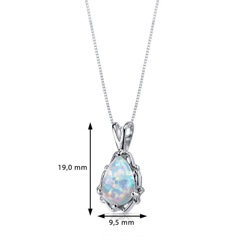 Weißer Opal in Silberanhänger Bara 3594
