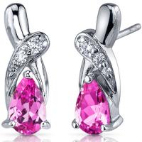 Silberne Ohrringe mit rosa Saphiren Lorin