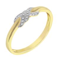 Romantischer Ring aus Gold mit Diamanten Teskala