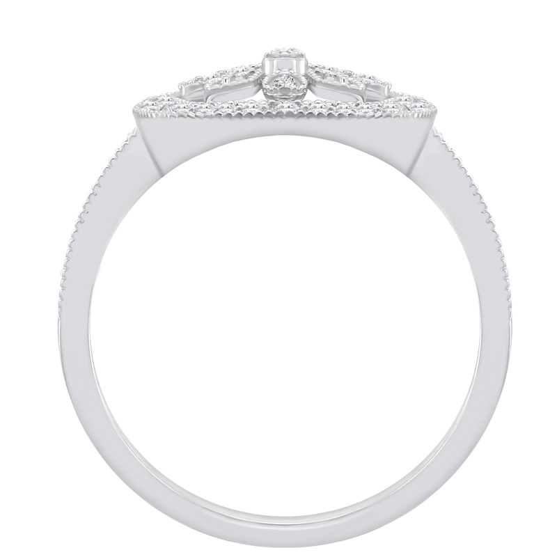Goldener Ring mit Diamantenblüte Liliane 43724