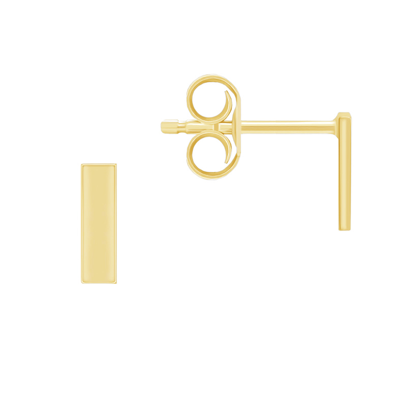 Minimalistische längliche Ohrstecker aus Gold Bar 44614