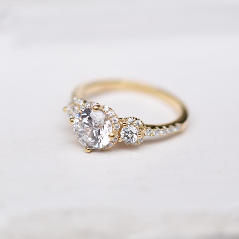 Goldener Verlobungsring mit Diamanten Wirk 49244