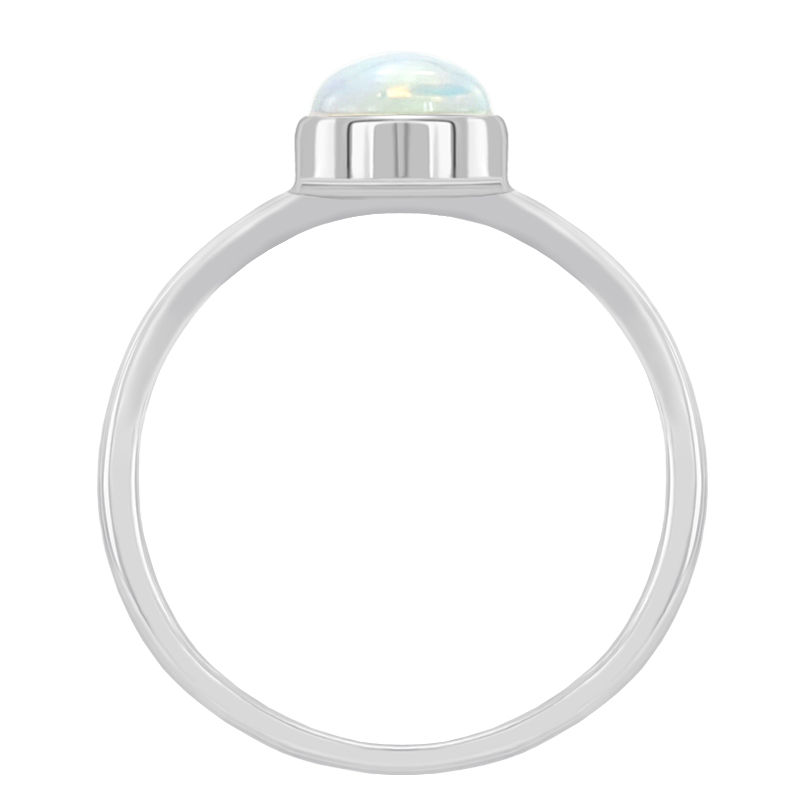 Minimalistischer Goldring mit weißem Opal Stowy 52624