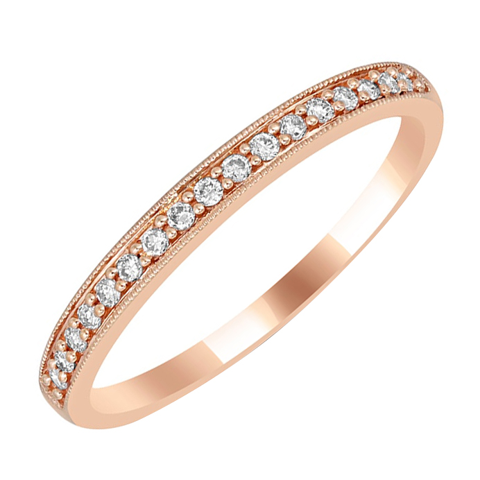 Goldener Eternity-Ring mit Diamanten halbbesetzt Minke 59624