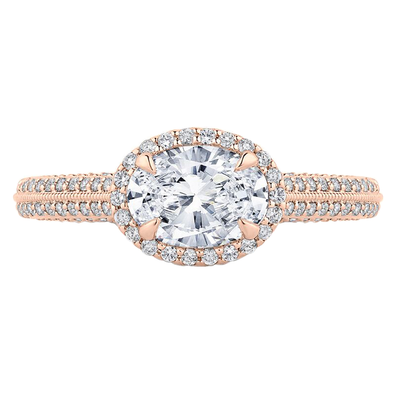 Diamant Halo-Stil Verlobungsring 60934
