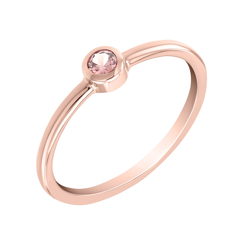 Goldener minimalistischer Ring mit Morganit Emilien 61924