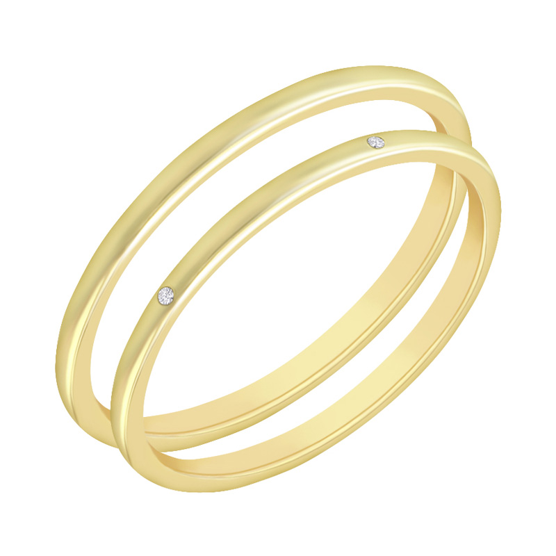 Minimalistische Eheringe aus Gold Claudia 70724