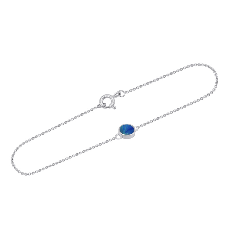 Goldarmband mit blauem Opal Clelia