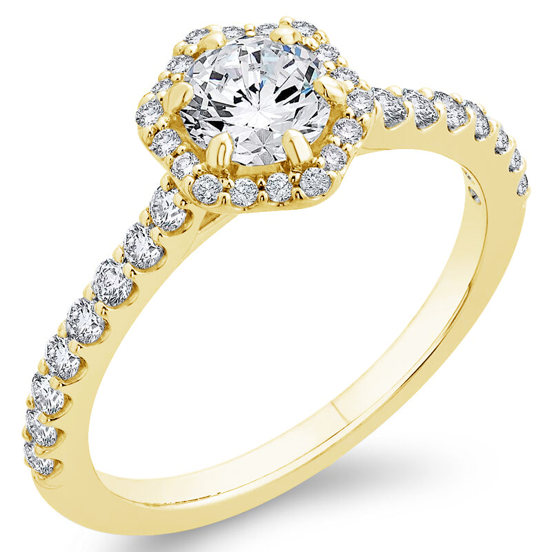 Verlobungsring aus Gelbgold mit Diamanten 75984