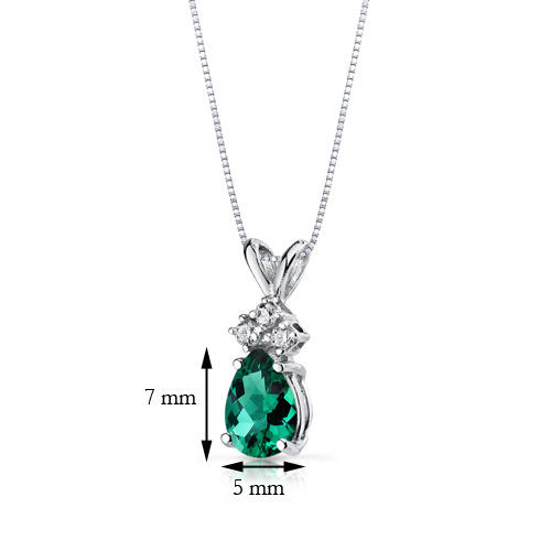 Smaragd-Tropfen in goldener Halskette mit Diamanten Electrah 8114