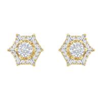Ohrringe in Hexagonform mit Lab Grown Diamanten Addis