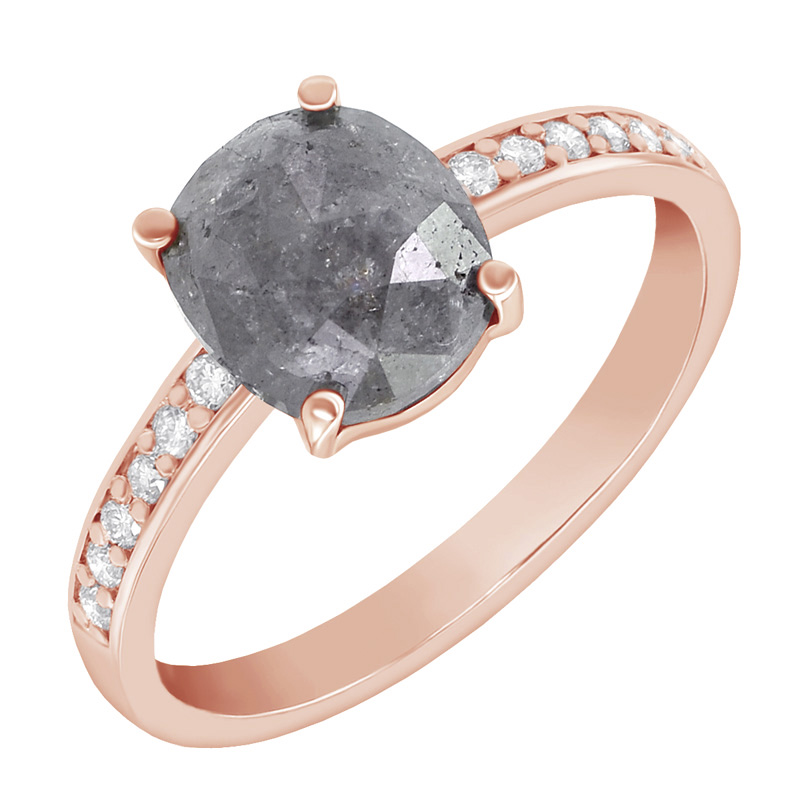 Ring mit ovalen Salt and Pepper Diamant Melisent 97494
