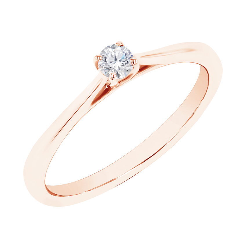 Goldener Ring mit Lab Grown Diamant und Auswahl des Karatgewichts Emilija 99924