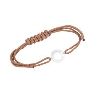 Silbernes String-Armband für Herren mit gravierten Wunschkoordinaten Conan