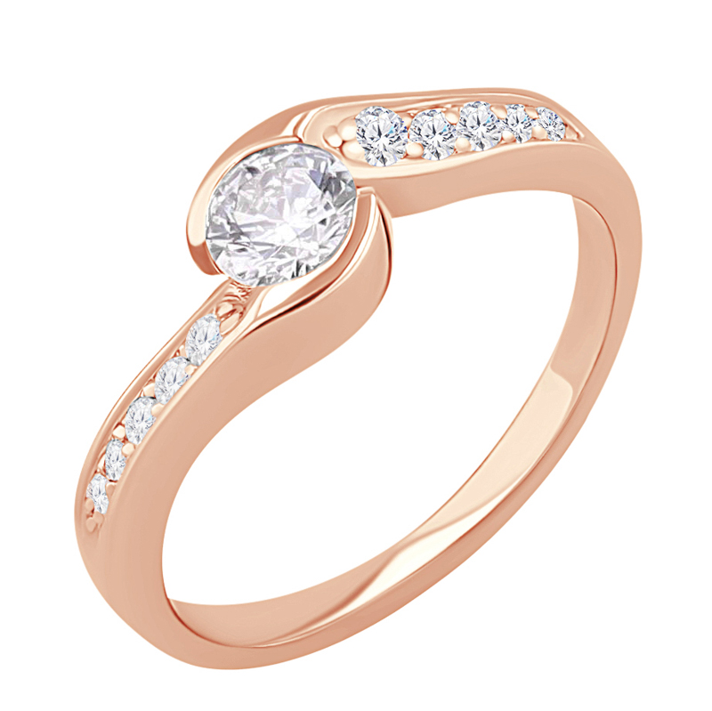 Eleganter Verlobungsring aus Gold mit Diamanten Lytarie 113185