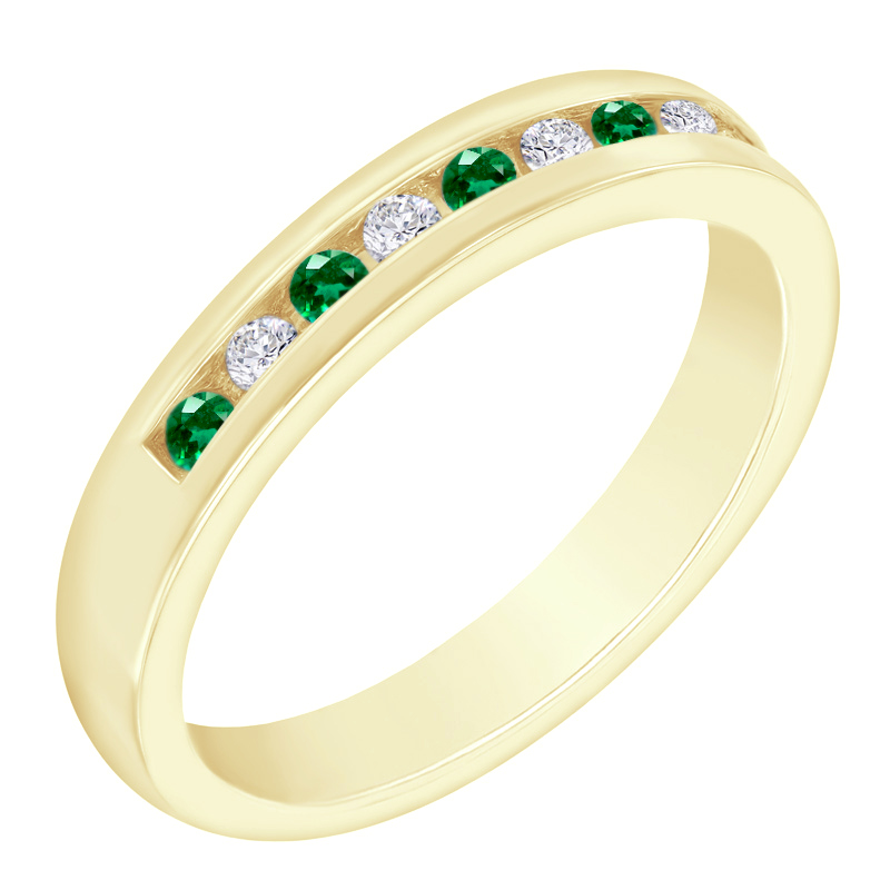 Ring mit Smaragden und Diamanten halbbesetzt Nosian 120075