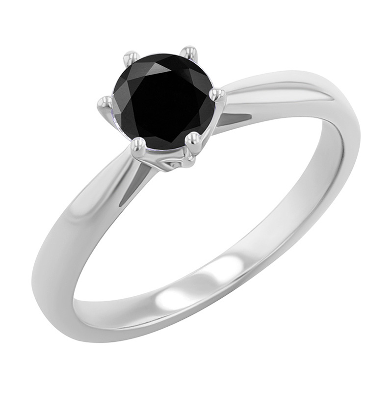 Verlobungsring mit schwarzem Diamant Sati 125015
