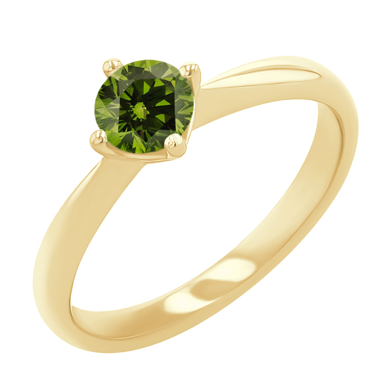 Verlobungsring mit grünem Diamant Mahiya
