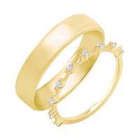 Eternity Ring mit Diamanten und einem Herrenring im Komfort Stil Khalid