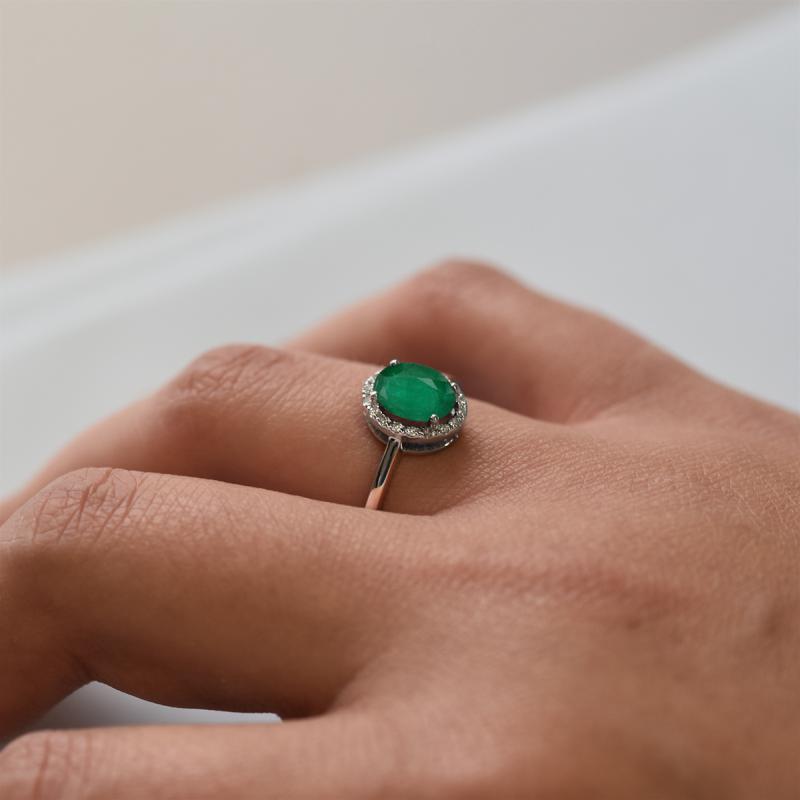 Smaragdring mit Diamanten Arya 14015