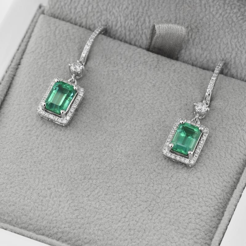 Smaragdohrringe mit Diamanten Livia 16845