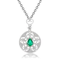 Goldene Halskette mit Smaragd und Diamanten Dolive
