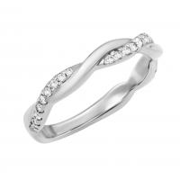 Goldener Twist-Ring mit Diamanten Malea