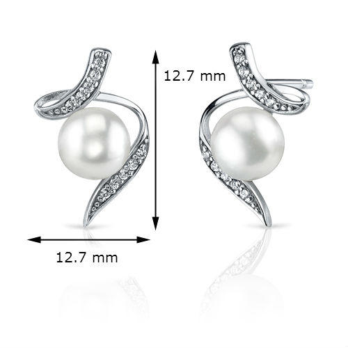 Silberne Ohrringe mit Perle 2775