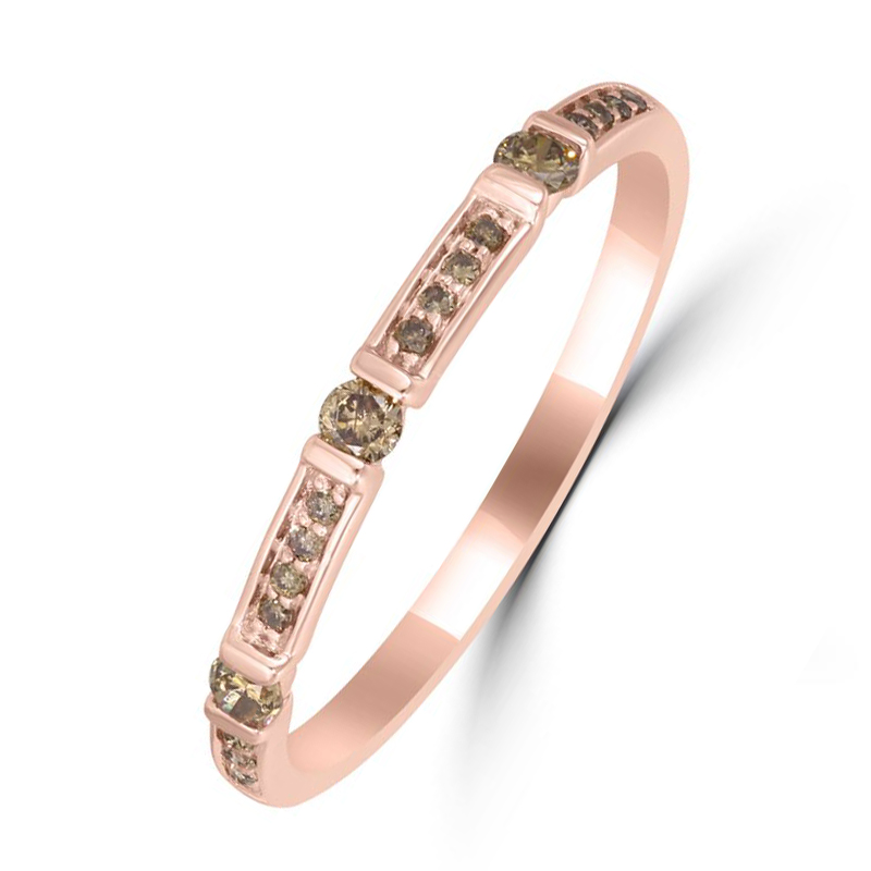 Champaigner Diamanten in Eternity Ehering Rosegold 30765