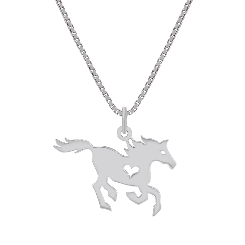 Kettenanhänger in Silber mit Pferdemotiv Horse
