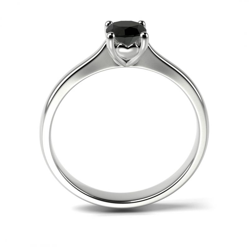 Verlobungsring mit schwarzem Diamant Lenal 40135