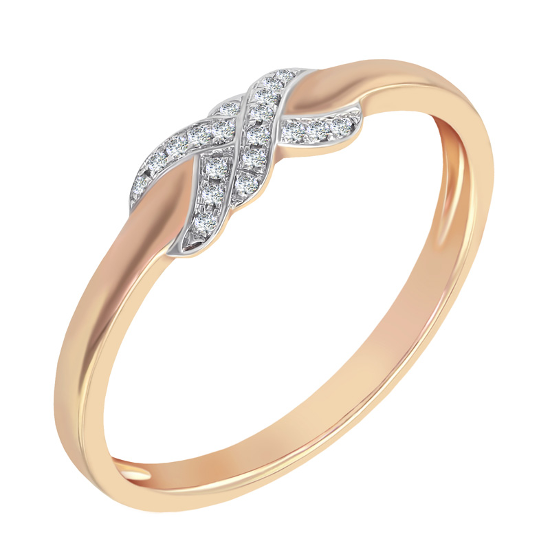 Romantischer Ring aus Gold mit Diamanten Teskala 40525