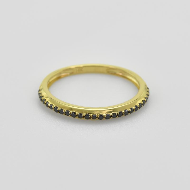 Memoire-Ring aus Gold mit schwarzen Diamanten Oana 43945