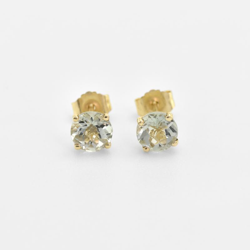 Ohrringe aus Gold mit runden Amethysten Hulda 45095