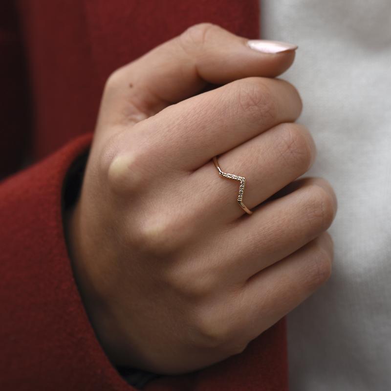 Goldener Ring mit Diamanten Bebeha 49905