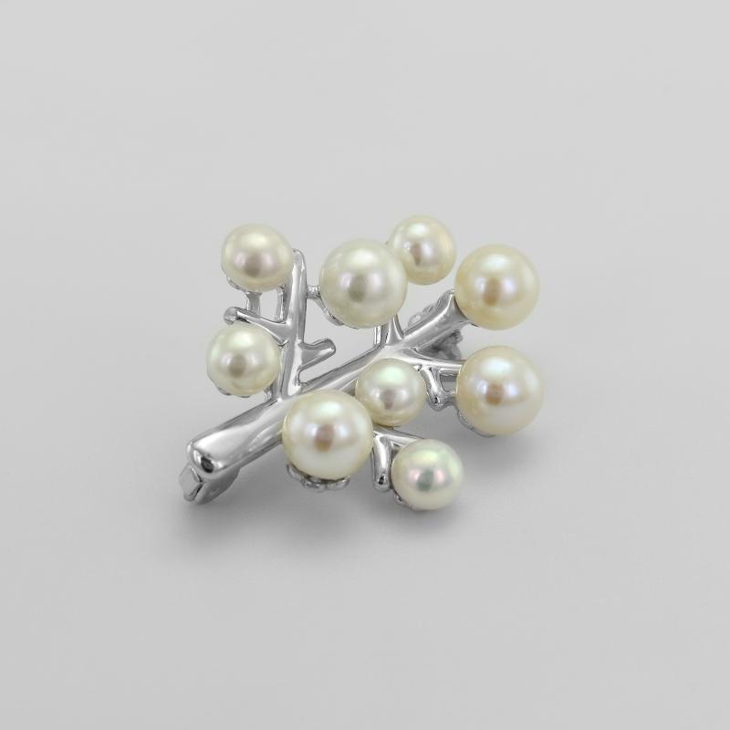 Silberne Perlenbrosche Mary 50465