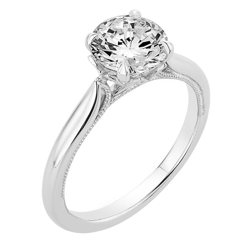 Goldener Verlobungsring mit seitlichen Diamanten Libby 51825
