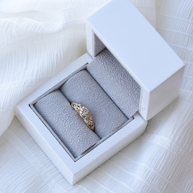 Vintage-Verlobungsring aus Gold mit Diamanten Chantal 70225