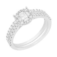 Luxuriöses Ringset mit glänzenden Diamanten Tristan