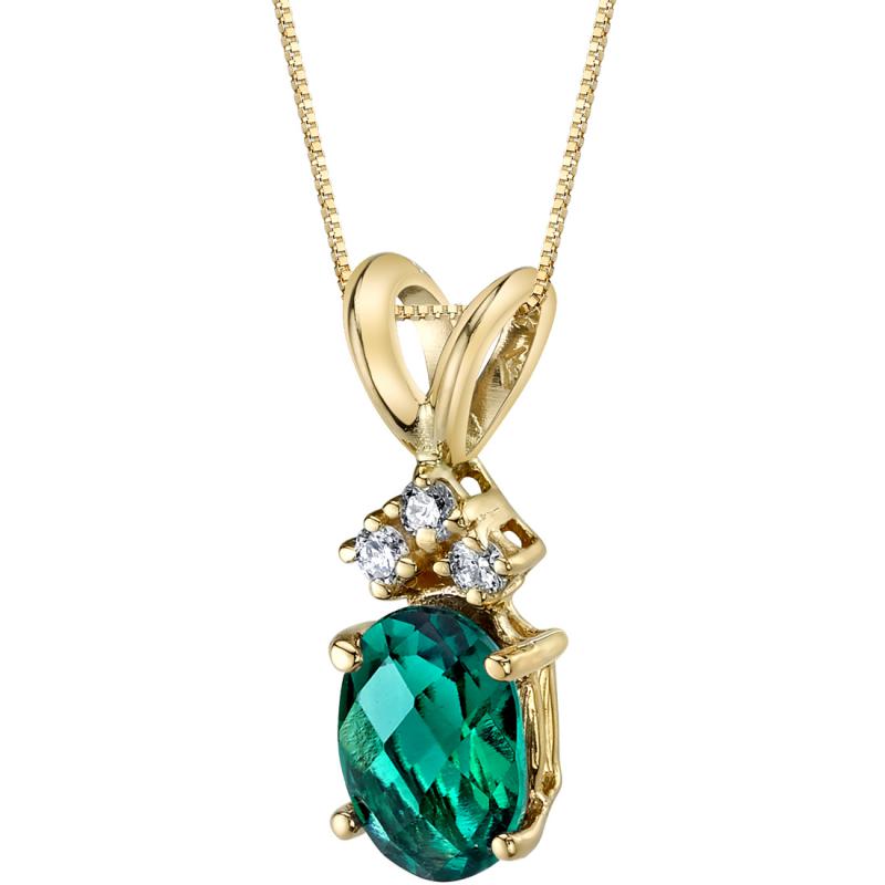 Smaragd-Halskette aus Gold mit Diamanten Tamatha 9735