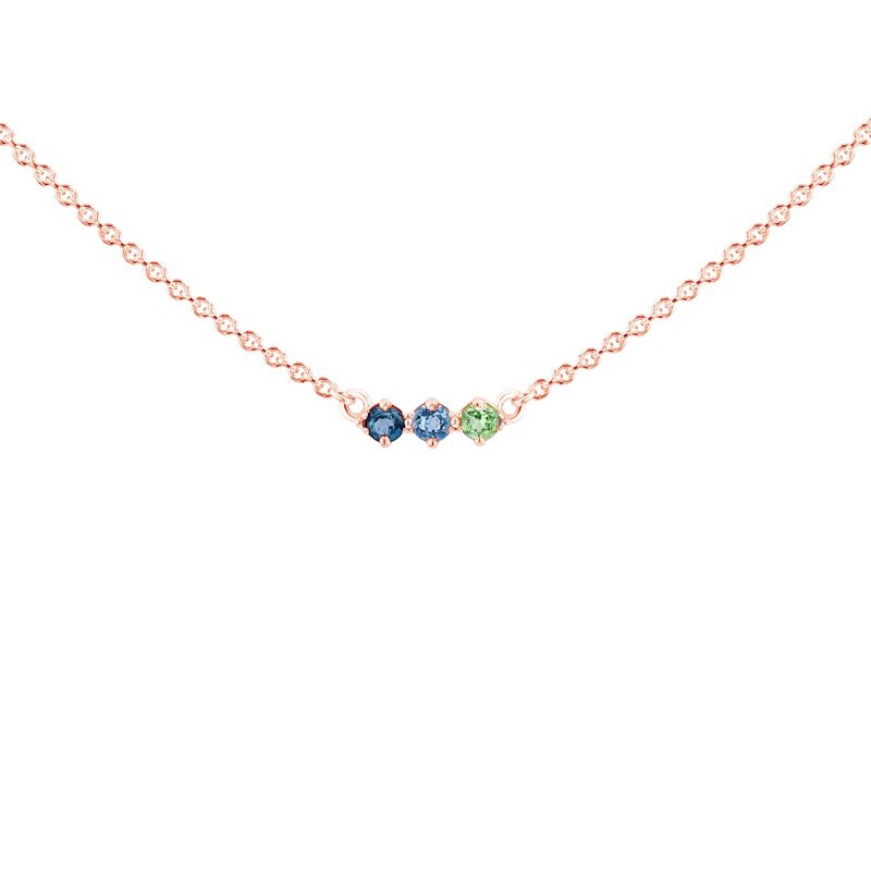 Minimalistische Halskette mit Edelsteinen Ihrer Wahl Kiah 99645