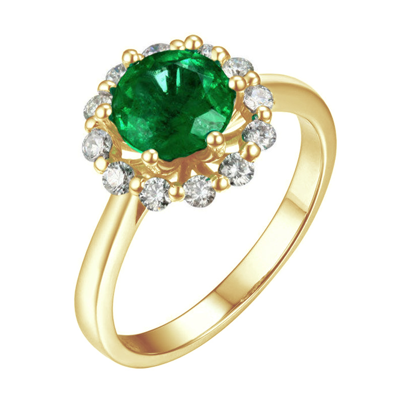 Smaragd im Diamantring Maceo 104396