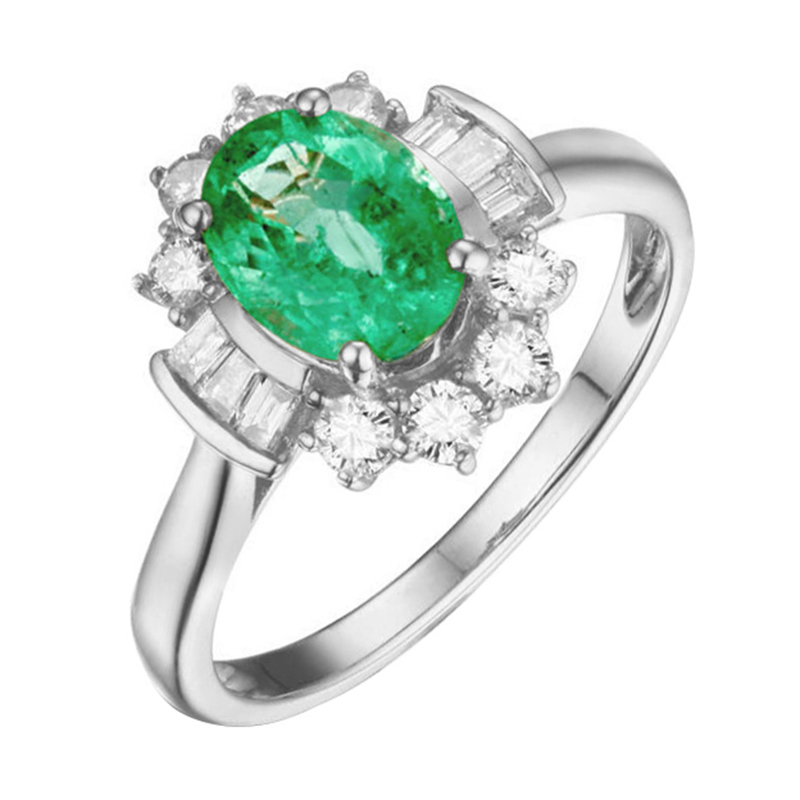 Eleganter Ring mit 1.2 ct Smaragd und Diamanten Kayce 104586