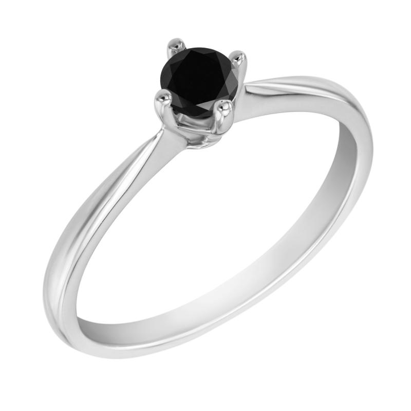 Verlobungsring mit schwarzem Diamanten Fazew 10636