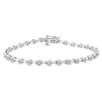 Romantisches silbernes Armband mit Diamanten Laylah