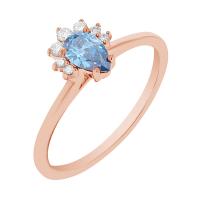 Verlobungsring mit einem IGI zertifizierten 0.30 ct blauen Lab Grown Diamanten Wilf